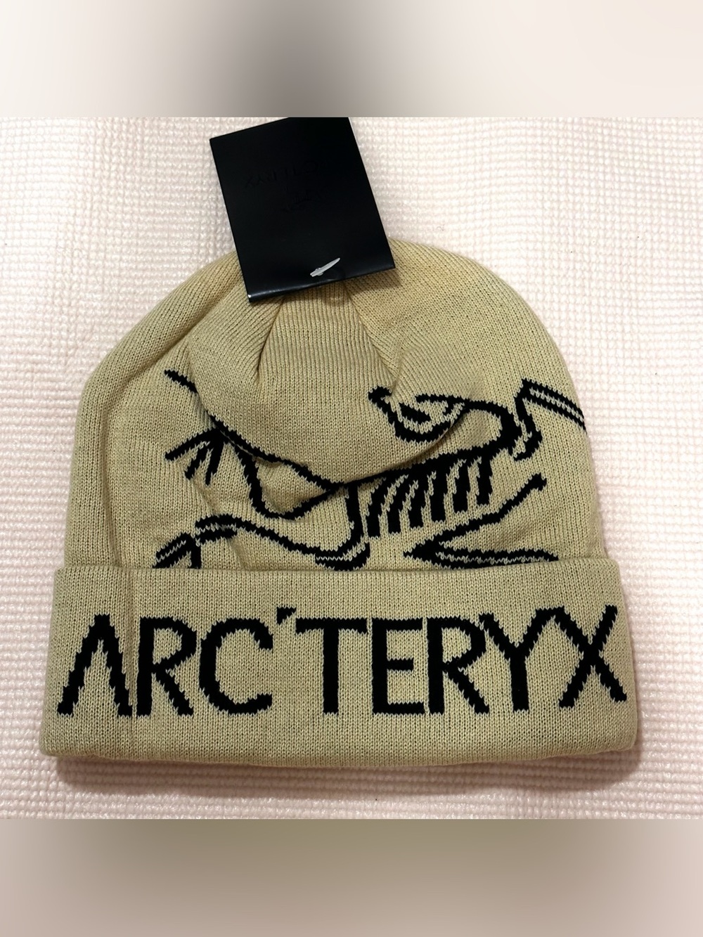Arc'teryx Olive Beanie with Black Logo Graphic